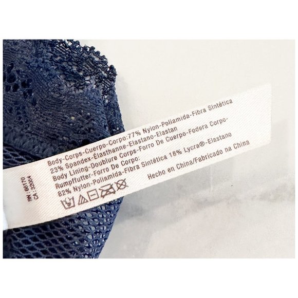 CFP Free People Intimately ‘See Through You’ Navy Blue, Neon Lime, Sz S - Picture 7 of 9